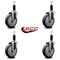 Service Caster 5'' Thermoplastic Rubber Wheel Swivel 1-1/8'' Expanding Stem Caster Set, 4PK SCC-EX20S514-TPRB-118-4 - alternate 3